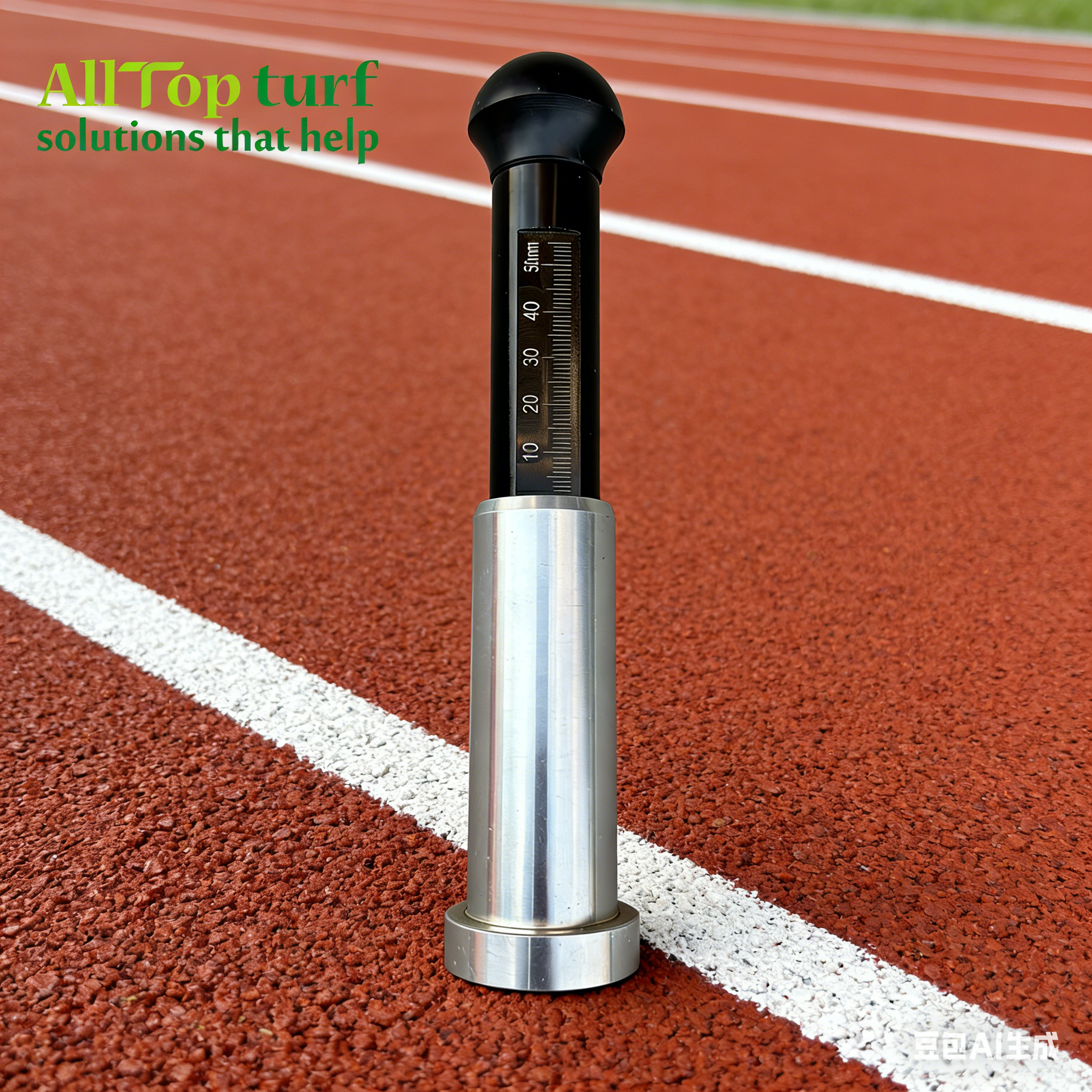 Synthetic Track Thickness Tester - Professional 0-50mm turf measurement tool with 1mm precision and 3 stainless steel probes