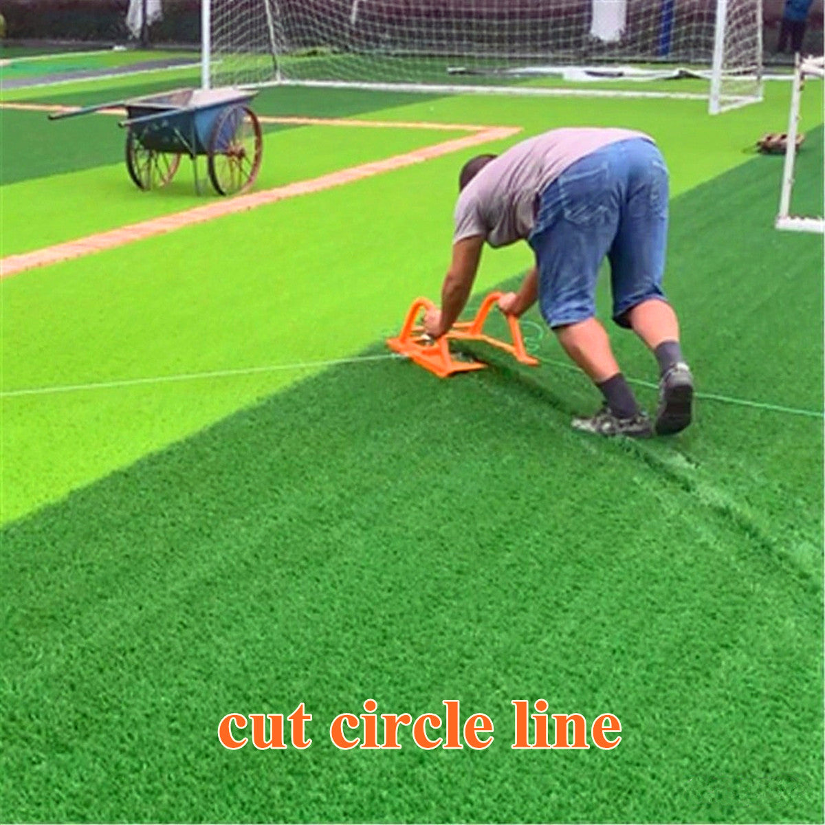Professional Artificial Grass Line Cutter - Heavy-duty turf cutting tool for precise white line installation