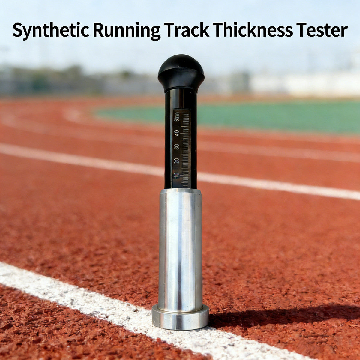 Synthetic Track Thickness Tester - Professional 0-50mm turf measurement tool with 1mm precision and 3 stainless steel probes
